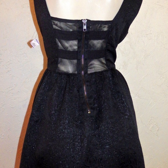 Princess Vera Wang Black Sparkle Mini Dress - Picture 3 of 6